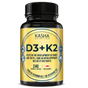 Kasha Nutrition Vitamin D3+K2 bottle — Health Canada NPN 80139023