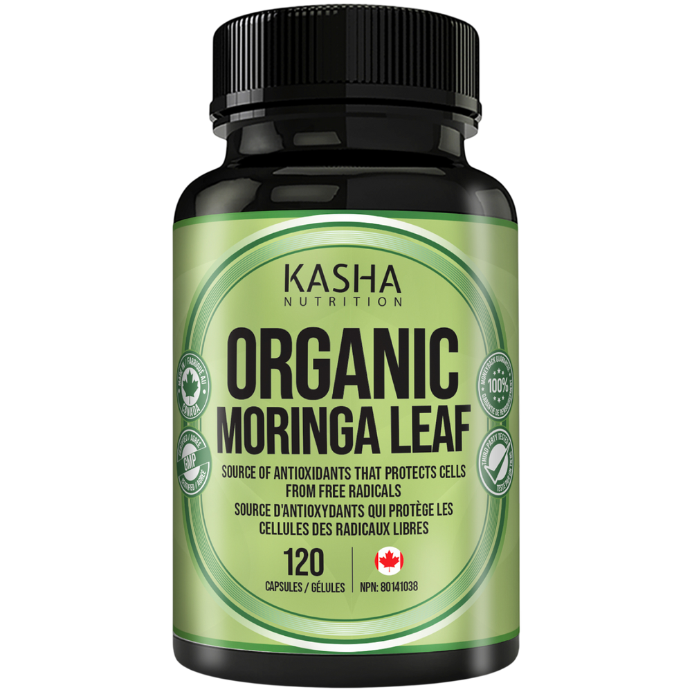 Feuille de moringa biologique by Kasha Nutrition, NPN 80141038