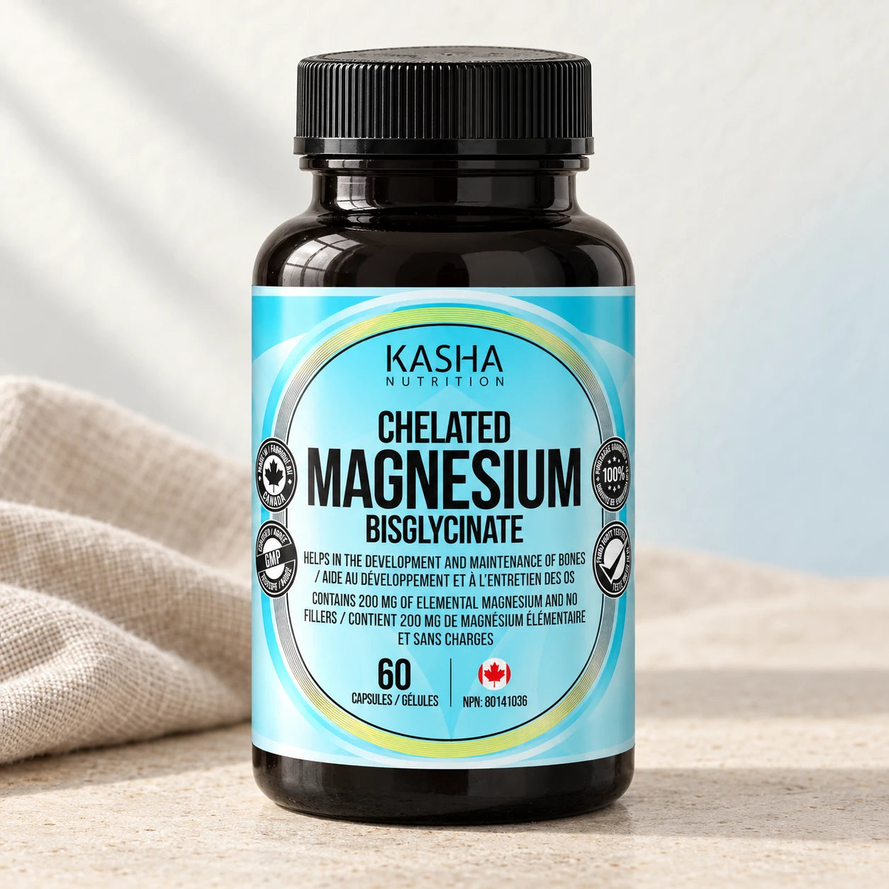 Kasha Magnesium Bisglycinate bottle